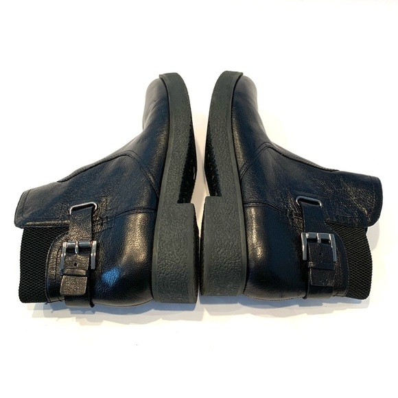 Evolve By Easy Spirit Black Genuine Leather Ankle Boots - Picture 8 of 11